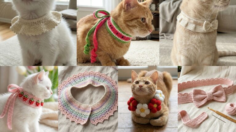 7 Adorable Crochet Pet Collar Patterns for Dogs & Cats