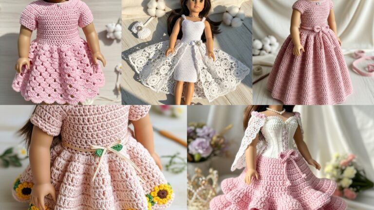 5 Sweet Crochet Doll Dress Patterns for Dolls