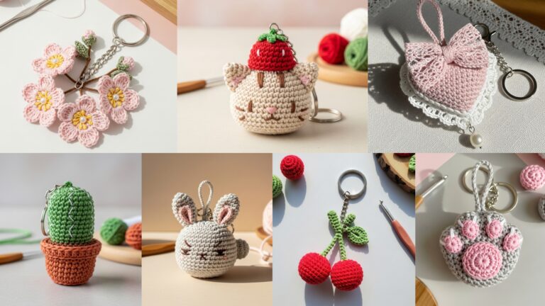 7 Cute & Easy Crochet Keychain Patterns