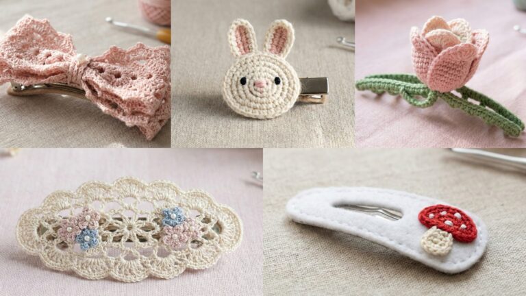 5 Quick Crochet Hair Clip Patterns You Can Make Today
