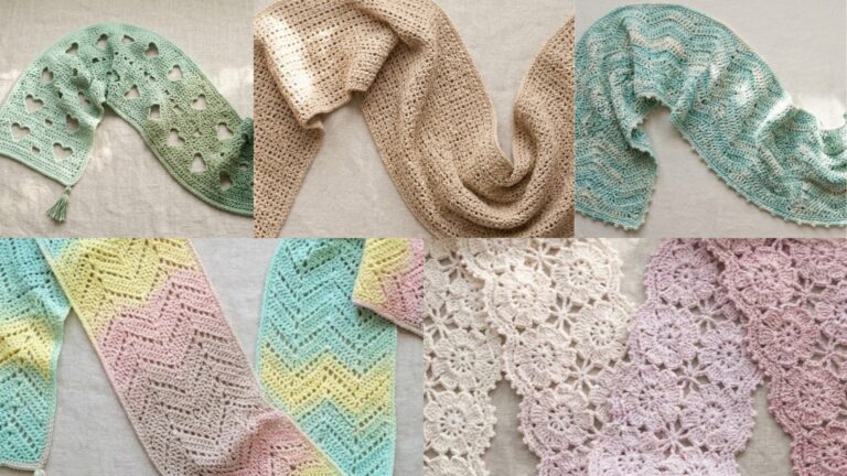 5 Airy Crochet Scarf Patterns for Cool Summer Style