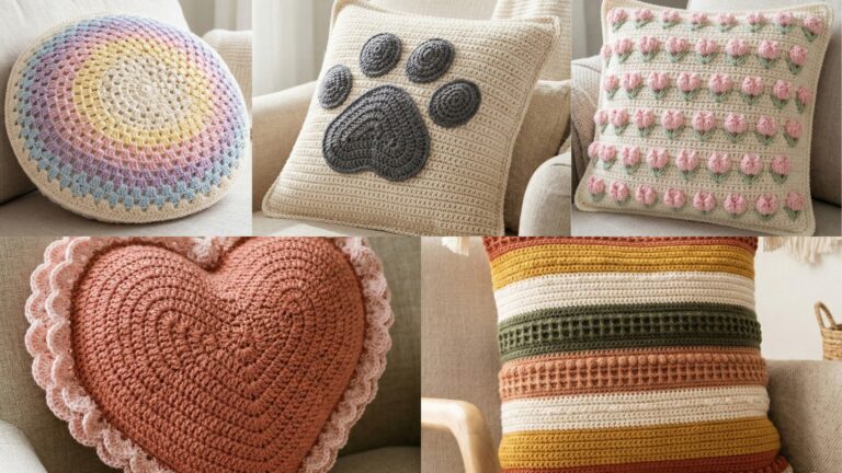 5 Beautiful Crochet Pillow Patterns for Cozy Home Decor