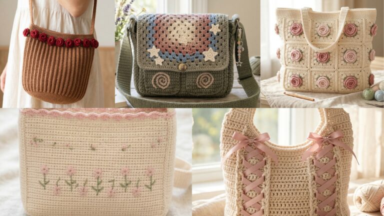 5 Beautiful Crochet Cottagecore Bag Patterns for Everyday Use