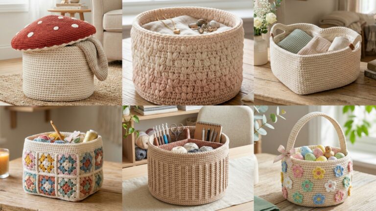 6 Handmade Crochet Basket Patterns Perfect for Any Room