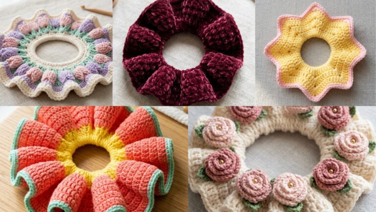 5 Cute Crochet Hair Scrunchie Patterns You Can Make at Home