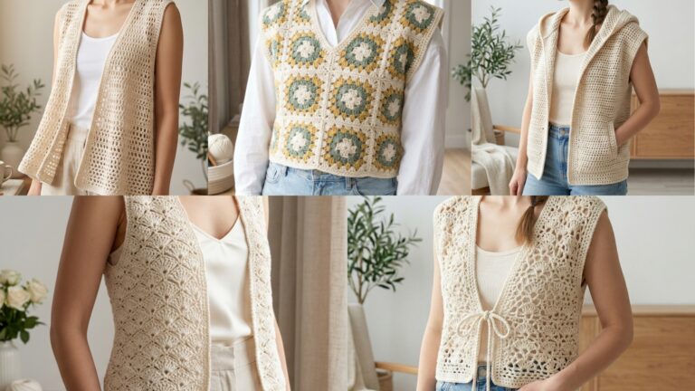 5 Beautiful Crochet Vest Patterns for Every Season
