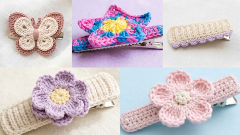 5 Beautiful Crochet Hair Clip Patterns for All Ages