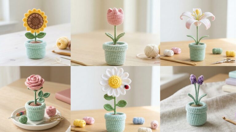 6 Adorable Crochet Flower Pot Patterns for Plant Lovers