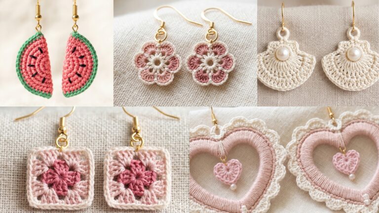5 Crochet Earrings Patterns You Can Make in Under an Hour