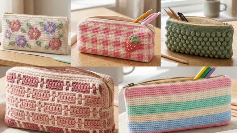 5 Easy Crochet Pencil Pouch Patterns Beginners Will Love