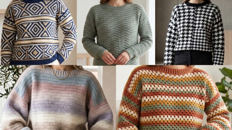 5 Trendy Crochet Pullover Sweater Patterns for Handmade Wardrobes