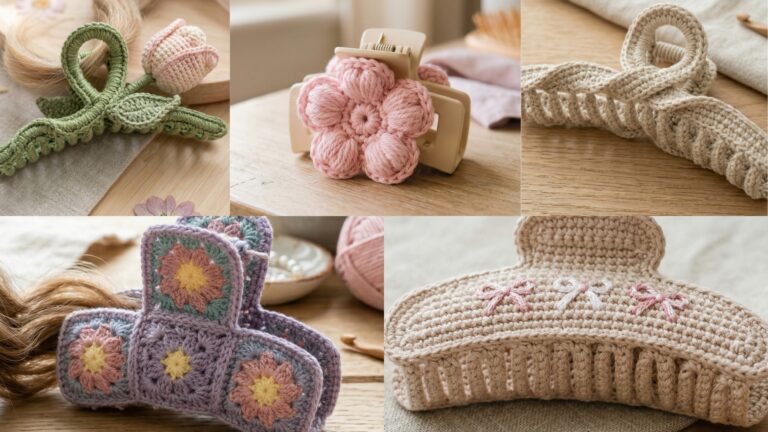 5 Cute Crochet Claw Clip Patterns for Everyday Hair Styling