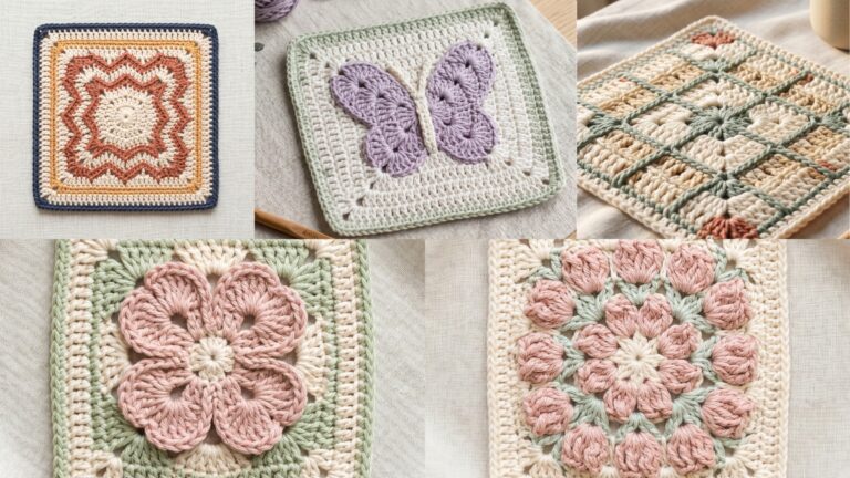 5 Modern Crochet Granny Square Patterns with a Fresh Look