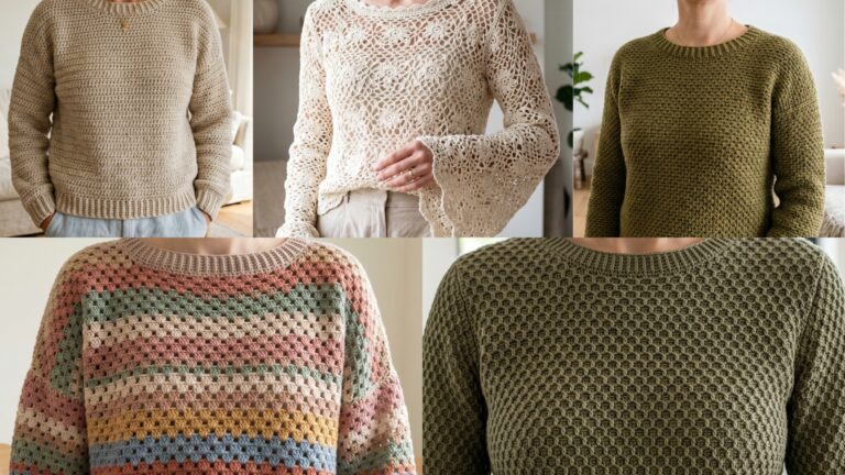 5 Stylish Crochet Pullover Sweater Patterns for Handmade Fashion