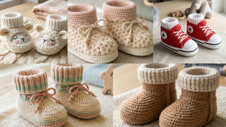 5 Soft & Cozy Crochet Baby Booties Patterns for Little Feet