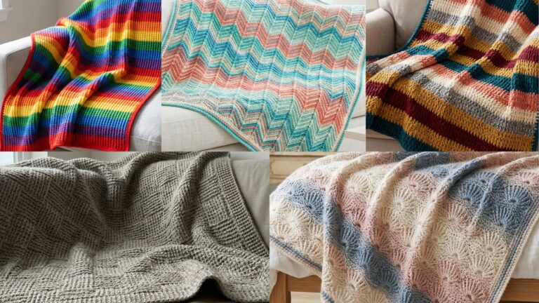 5 Warm & Stylish Crochet Tunisian Blanket Patterns for Any Season